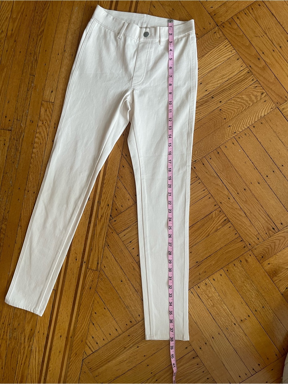 Uniqlo XS Cream Stretch Skinny Jeans High Rise 24 25 - Picture 4 of 10